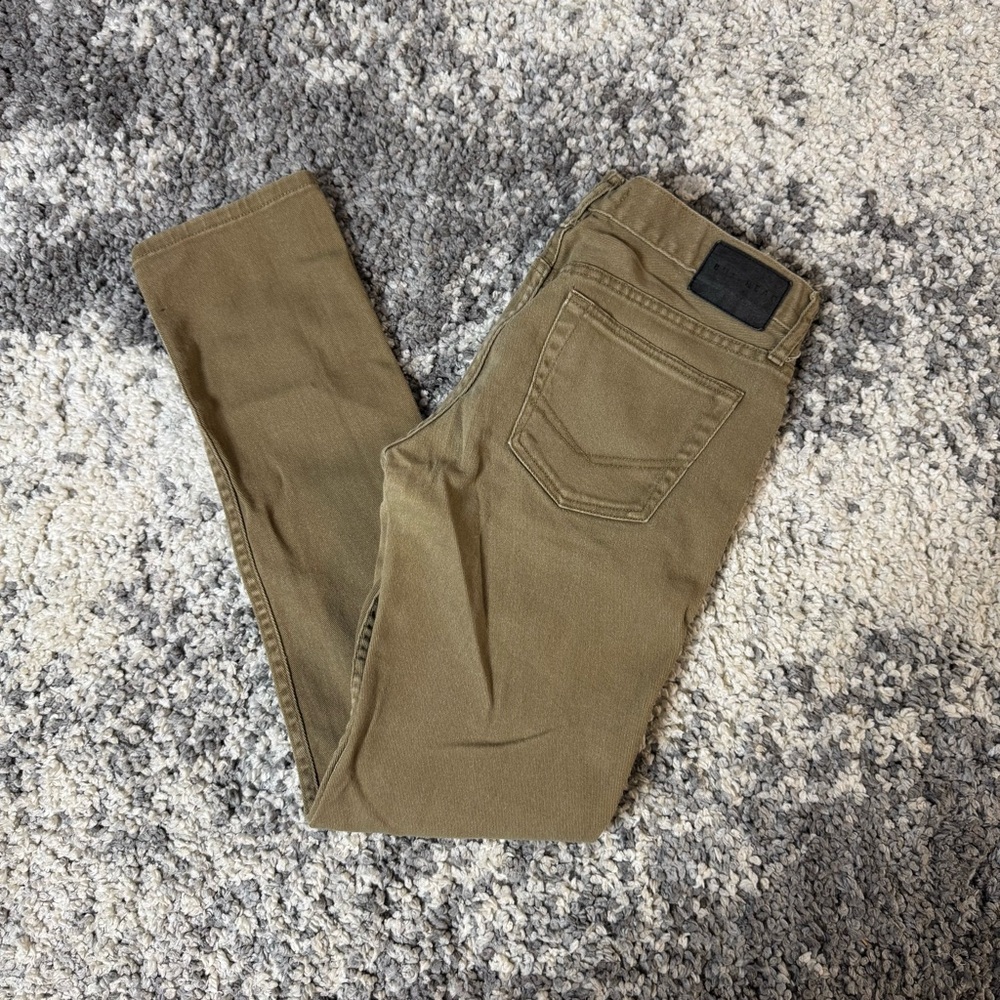 Bullhead Denim & Co, Men’s Skinny Fit Khaki Brown Denim Jeans Pangs, W32xL34